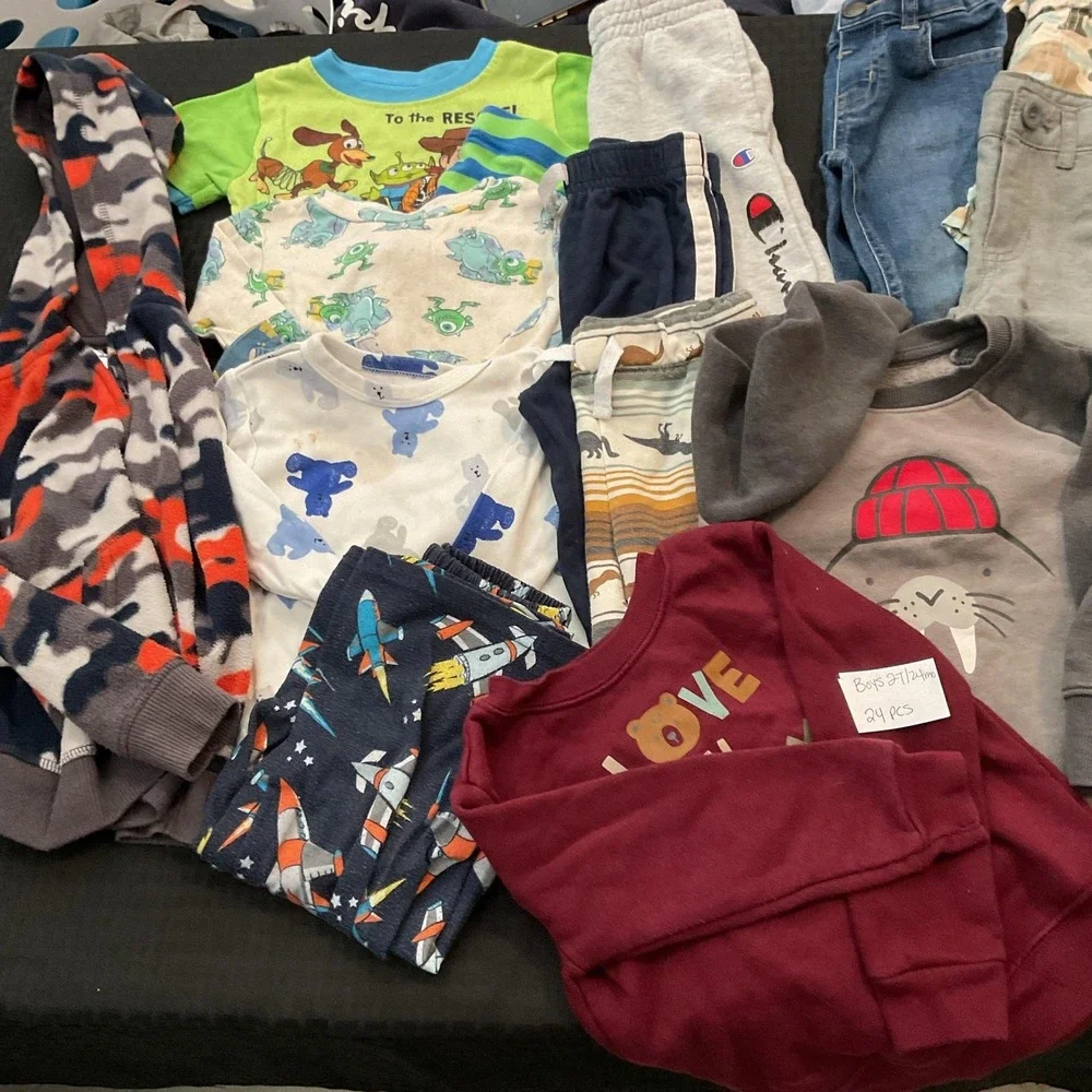 Mixed Brands Outfit Lot Boys 2T Multicolor Toy Story Minions Harry Potter 24pc